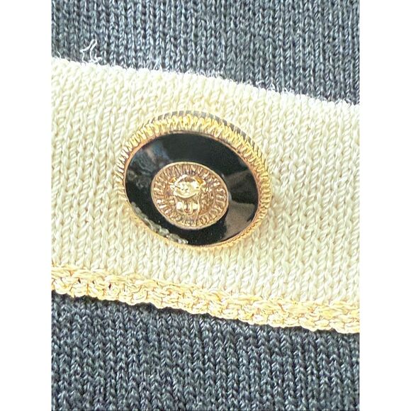 St. John Collection By Marie Gray Santana Knit Cardigan Jacket Black Womens Sz 8 - Picture 3 of 6